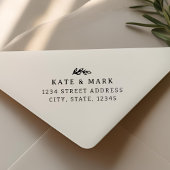 Einfache Leaf-Hochzeit-Rücksendeadresse Gummistempel