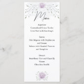 Einfache Leaf & Pink Lotus mit Mandala Wedding Menükarte (Vorderseite)