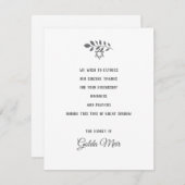 Einfache Leaf Star von David Jewish Sympathy Cards RSVP Karte (Vorne/Hinten)