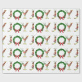 Einfache Lebensfreude am Weihnachtskranz extravaga Geschenkpapier (Flach)