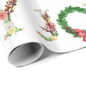 Einfache Lebensfreude am Weihnachtskranz extravaga Geschenkpapier (Rolleneckpunkt)