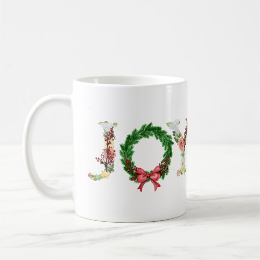 Einfache Lebensfreude am Weihnachtskranz extravaga Kaffeetasse (Links)