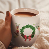 Einfache Lebensfreude am Weihnachtskranz extravaga Kaffeetasse