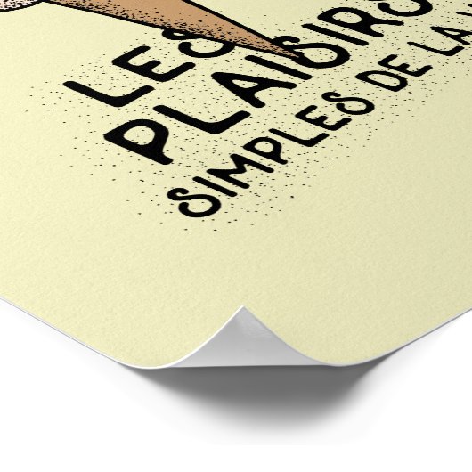 Einfache Lebensfreude Print Poster (Ecke)