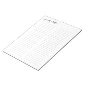 Einfache Lebensmittel / Einkäufe / Lebensmittel Notizblock (angewinkelt)