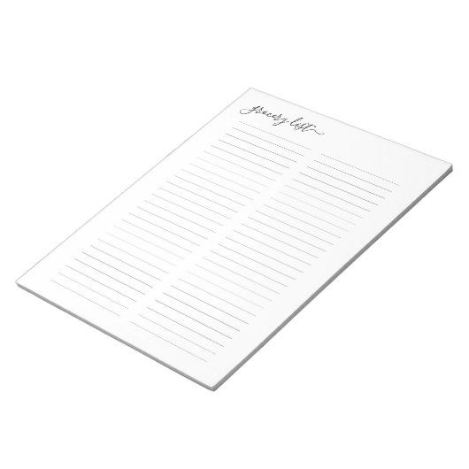 Einfache Lebensmittel / Einkäufe / Lebensmittel Notizblock (angewinkelt)