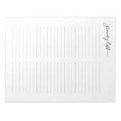 Einfache Lebensmittel / Einkäufe / Lebensmittel Notizblock (Vorderseite)