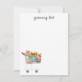 Einfache Lebensmittelliste Feinschmecker Mitteilungskarte (Vorderseite)