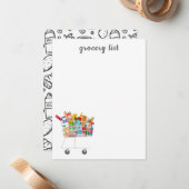 Einfache Lebensmittelliste Feinschmecker Mitteilungskarte (Vorderseite/Rückseite Beispiel)