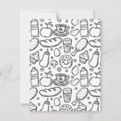 Einfache Lebensmittelliste Feinschmecker Mitteilungskarte (Rückseite)