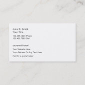 Einfache Lebensversicherungs-Visitenkarten Visitenkarte (Rückseite)