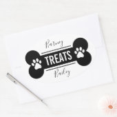 Einfache Leckerei für saubere, schwarze und weiße  Ovaler Aufkleber (Umschlag)