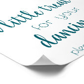 Einfache Leckerei für Tanzfüße | Aquamarine Aqua-V Poster (Ecke)