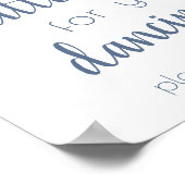 Einfache Leckerei für Tanzfüße | Dusty Blue Event Poster (Ecke)