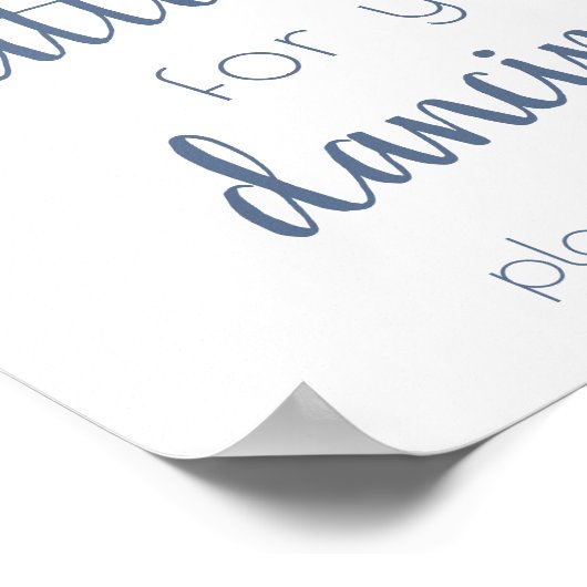 Einfache Leckerei für Tanzfüße | Dusty Blue Event Poster (Ecke)