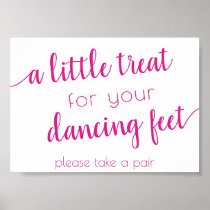 Einfache Leckerei für Tanzfüße Hot Pink Ereignis Poster