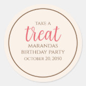 Einfache Leckerei von Whimsical Script Fun für Nie Runder Aufkleber (Vorderseite)