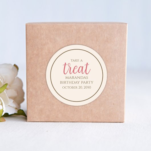 Einfache Leckerei von Whimsical Script Fun für Nie Runder Aufkleber