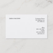 Einfache Leder mit weißer Linie Visitenkarte (Rückseite)