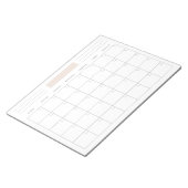 Einfache leere monatliche Kalenderplanung Notizblock (angewinkelt)