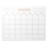 Einfache leere monatliche Kalenderplanung Notizblock (Vorderseite)