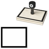 Einfache leere Rechteck-Thicker-Grenze Gummistempel (Stempel)