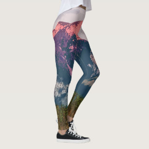 Einfache Leggings der Gebirgslandschaftsgrafik-