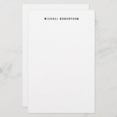 Einfache Legible Bezeichnung Elegant Minimalistisc Briefpapier (Vorne/Hinten)
