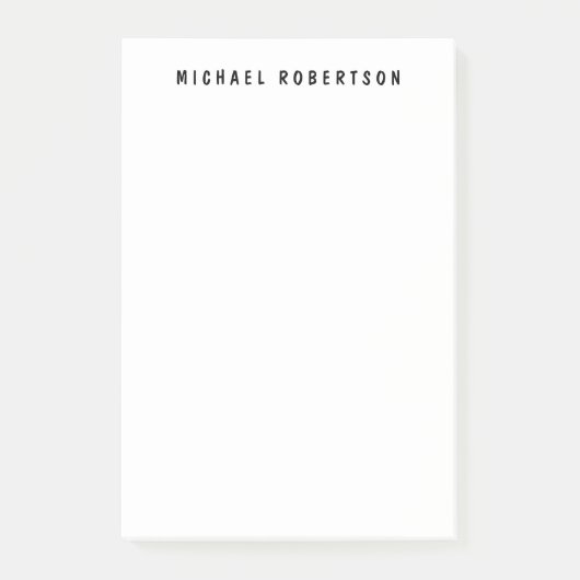 Einfache Legible Bezeichnung Elegant Minimalistisc Post-it Klebezettel (Vorderseite)