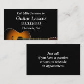Einfache Lehren aus der Gitarre Visitenkarte (Vorne/Hinten)
