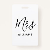 Einfache Lehrerin Personalisiert Name Lanyard ID Ausweis (Vorderseite)