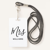 Einfache Lehrerin Personalisiert Name Lanyard ID Ausweis (Vorderseite mit Schlüsselband)