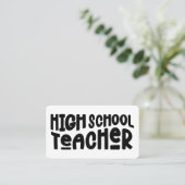 Einfache Lehrerin Visitenkarte (Stehend Vorderseite)