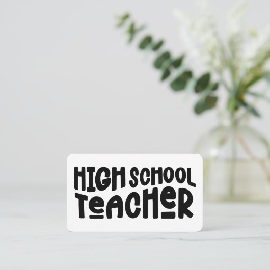 Einfache Lehrerin Visitenkarte (Stehend Vorderseite)