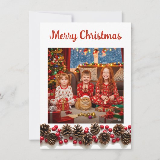 Einfache, leicht anpassbare Foto Weihnachten (Vorderseite)