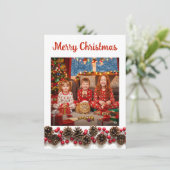 Einfache, leicht anpassbare Foto Weihnachten (Stehend Vorderseite)