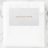 Einfache, leicht graue Linen Minimalistisch Rechteckiger Aufkleber (Tasche)