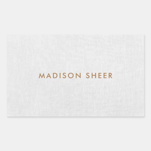 Einfache, leicht graue Linen Minimalistisch Rechteckiger Aufkleber (Vorderseite)