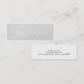 Einfache leichte GrEy Moderner Minimalistischer De Mini Visitenkarte (Vorne/Hinten)
