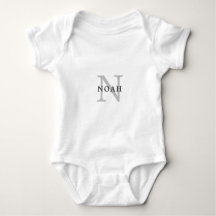 Einfache leichte Monogramm Name 1-teilige Baby-Bod