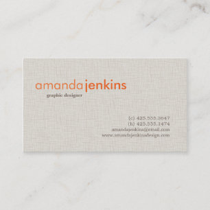 Einfache LeinenTelefonkarte Telefonnummerkarte