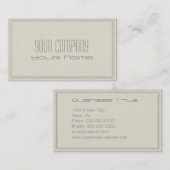 Einfache Leinwand Minimale Firmenkarte Visitenkarte (Vorne/Hinten)