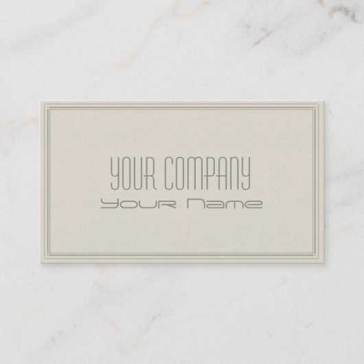 Einfache Leinwand Minimale Firmenkarte Visitenkarte (Vorderseite)