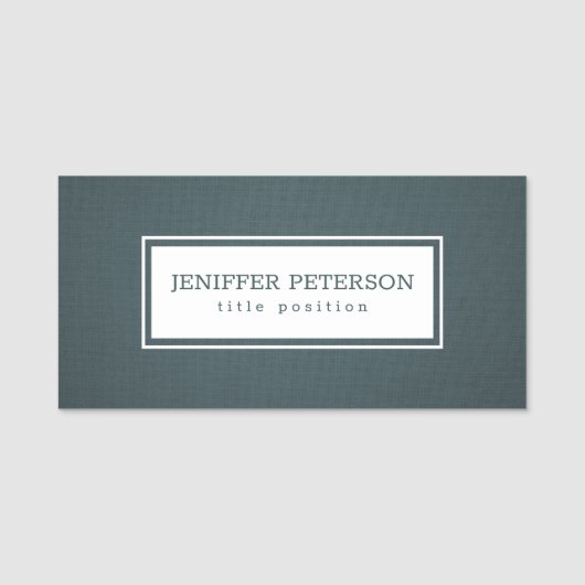 Einfache Leinwand Namensschild (Vorderseite)