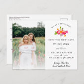 Einfache LGTB Verlobte Veränderung Datum Postkarte (Vorne/Hinten)