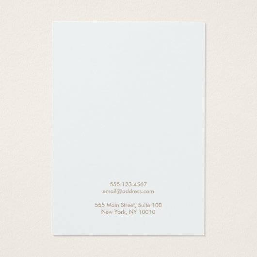 Einfache Lichtblau Ohrring Schmuckkarte (Rückseite)