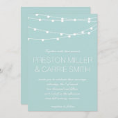 Einfache Lichterkette für Hochzeiten| Hochzeit Einladung (Vorne/Hinten)