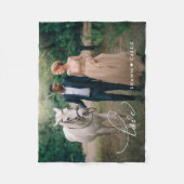 Einfache Liebe bearbeitbare Farbe Personalisierte Fleecedecke (Vorderseite)