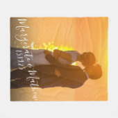Einfache Liebe bearbeitbare Farbe Personalisierte Fleecedecke (Vorderseite (Horizontal))