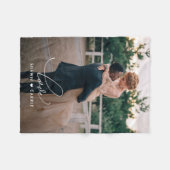 Einfache Liebe bearbeitbare Farbe Personalisierte  Fleecedecke (Vorderseite (Horizontal))